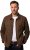 JP1880 Leather Jacket Nubuck Shirt Collar Brown - Jakker - Store jakker - 2XL-12XL