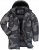 JP1880 Quilted Parka with Camouflage Drawstring Waist Black - Jakker - Store jakker - 2XL-12XL