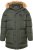 JP1880 Quilted Parka Lightweight and Warm with Faux Fur Hood Dark Green - Jakker - Store jakker - 2XL-12XL