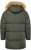 JP1880 Quilted Parka Lightweight and Warm with Faux Fur Hood Dark Green - Jakker - Store jakker - 2XL-12XL
