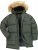JP1880 Quilted Parka Lightweight and Warm with Faux Fur Hood Dark Green - Jakker - Store jakker - 2XL-12XL