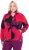 Ulla Popken Abstract Print Zip Fleece Jacket Pink Berry - Jakker - 