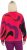 Ulla Popken Abstract Print Zip Fleece Jacket Pink Berry - Jakker - 