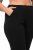 Ulla Popken Bootcut Elastic Waist Cotton French Terry Sport Pants Black - Ulla Popken - Ulla Popken Plus-Size Klær
