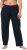 Ulla Popken Bootcut Elastic Waist Cotton French Terry Sport Pants Night Blue - Jeans & Bukser i Store Størrelser – Plus Size - 