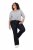 Ulla Popken Marie Fit Bootcut Stretch Jeans Dark Blue Denim - Ulla Popken - Ulla Popken Plus-Size Klær