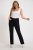 Ulla Popken Basic Mony Tapered Leg Stretch Pants Black - Jeans & Bukser i Store Størrelser – Plus Size - Jeans og bukser, EU 42-70