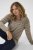 Kaffe Curve Linia Boatneck Pullover Morel Melange with Silver Lurex - Strikkegensere - 