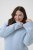 Kaffe Curve Jina Knit Pullover Powder Blue Melange - Strikkegensere - 