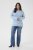 Kaffe Curve Jina Knit Pullover Powder Blue Melange - Strikkegensere - 