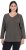 Ulla Popken Back To Basics V-Neck Relaxed Fit Cotton Tee Graphite Grey - T-skjorter - 