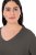 Ulla Popken Back To Basics V-Neck Relaxed Fit Cotton Tee Graphite Grey - T-skjorter - T-skjorter for damer