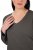 Ulla Popken Back To Basics V-Neck Relaxed Fit Cotton Tee Graphite Grey - T-skjorter - T-skjorter for damer