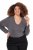 Ulla Popken Back To Basics V-Neck Relaxed Fit Cotton Tee Graphite Grey - T-skjorter - T-skjorter for damer