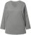 Ulla Popken Back To Basics V-Neck Relaxed Fit Cotton Tee Light Grey Melange - T-skjorter - 