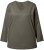 Ulla Popken Back To Basics V-Neck Relaxed Fit Cotton Tee Olive - T-skjorter - 