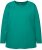 Ulla Popken Back To Basics V-Neck Relaxed Fit Cotton Tee Emerald Green - T-skjorter - 