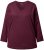 Ulla Popken Back To Basics V-Neck Relaxed Fit Cotton Tee Dark Berry - T-skjorter - 