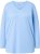 Ulla Popken Back To Basics V-Neck Relaxed Fit Cotton Tee Light Blue - T-skjorter - 