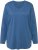 Ulla Popken Back To Basics V-Neck Relaxed Fit Cotton Tee Denim Blue - T-skjorter - 