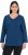Ulla Popken Back To Basics V-Neck Relaxed Fit Cotton Tee Dark Blue - T-skjorter - 