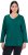 Ulla Popken Back To Basics V-Neck Relaxed Fit Cotton Tee Teal Green - T-skjorter - 