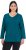 Ulla Popken Back To Basics V-Neck Relaxed Fit Cotton Tee Cerulean - T-skjorter - 