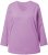 Ulla Popken Back To Basics V-Neck Relaxed Fit Cotton Tee Lavender - T-skjorter - 