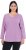 Ulla Popken Back To Basics V-Neck Relaxed Fit Cotton Tee Lavender - T-skjorter - 