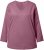 Ulla Popken Back To Basics V-Neck Relaxed Fit Cotton Tee Dark Rose - T-skjorter - 