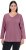 Ulla Popken Back To Basics V-Neck Relaxed Fit Cotton Tee Dark Rose - T-skjorter - 