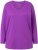 Ulla Popken Back To Basics V-Neck Relaxed Fit Cotton Tee Purple - T-skjorter - 