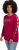Ulla Popken Rhinestone Accent Statement Cutout Sleeve Stretch Knit Top Wine Red - Trykket T-skjorter for dame - 
