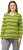 Ulla Popken Striped Hem Long Sleeve Tee Apple Green - Trykket T-skjorter for dame - 