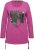 Ulla Popken Tie Hem Long Sleeve Graphic Tee Berry - Trykket T-skjorter for dame - 