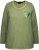 Ulla Popken Cold Dyed Sequined Heart Long Sleeve Tee Sage Green - Trykket T-skjorter for dame - 