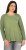 Ulla Popken Cold Dyed Sequined Heart Long Sleeve Tee Sage Green - Trykket T-skjorter for dame - 