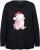Ulla Popken Puppy Graphic Christmas Long Sleeve T-Shirt Black - T-skjorter - 
