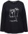 Ulla Popken Metallic Graphic Holiday Tee Black - Trykket T-skjorter for dame - 