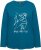 Ulla Popken Metallic Graphic Holiday Tee Teal - Trykket T-skjorter for dame - 