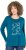 Ulla Popken Metallic Graphic Holiday Tee Teal - Trykket T-skjorter for dame - 