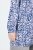 Ulla Popken Allover Printed Pleated Long Sleeve Tee Dark Blue - Trykket T-skjorter for dame - T-skjorter med trykk for dame