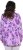 Ulla Popken Allover Printed Pleated Long Sleeve Tee Lavender - Trykket T-skjorter for dame - 