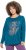 Ulla Popken Inverted Seam Long Sleeve Graphic Tee Teal - Trykket T-skjorter for dame - 