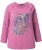 Ulla Popken Inverted Seam Long Sleeve Graphic Tee Dark Rose - Trykket T-skjorter for dame - 