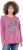 Ulla Popken Inverted Seam Long Sleeve Graphic Tee Dark Rose - Trykket T-skjorter for dame - 