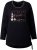 Ulla Popken Your Story Sequined Long Sleeve Tunic Tee Black - Trykket T-skjorter for dame - 