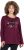 Ulla Popken Your Story Sequined Long Sleeve Tunic Tee Dark Ruby - Trykket T-skjorter for dame - 