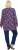 Ulla Popken Pleated Long Sleeve Floral Knit Tunic Ink Blue - Trykket T-skjorter for dame - 