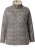Ulla Popken Leopard Print Long Sleeve Ski Tee Black - Trykket T-skjorter for dame - 